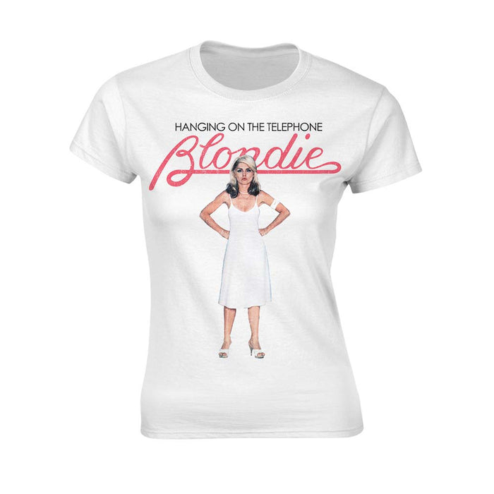 Blondie Hanging On The Telephone T Shirt Ladies White Large New