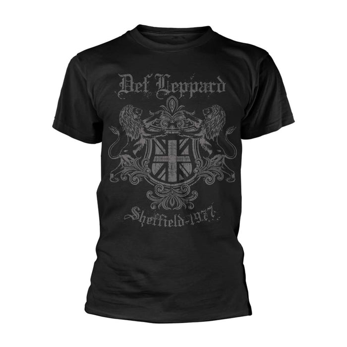 Def Leppard Sheffield 1977 T-Shirt Black Medium Mens New