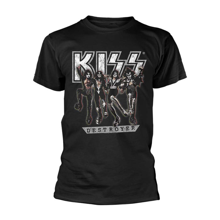 Kiss Retro Destroyer T Shirt Mens Black Large New