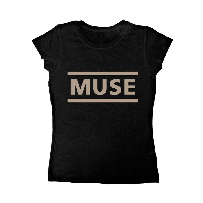 Muse Logo T-Shirt Black Large Ladies New