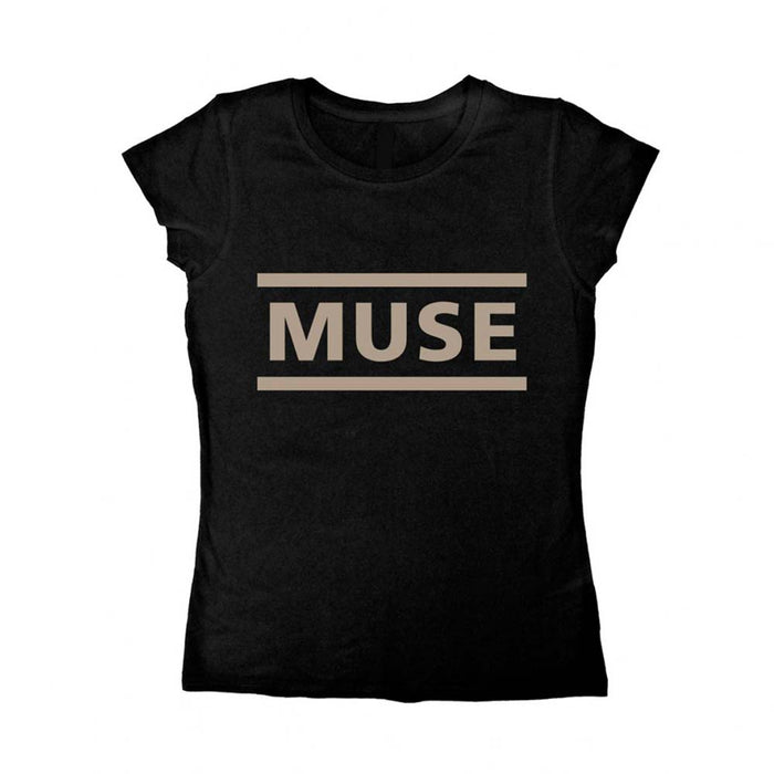 Muse Logo T-Shirt Black X-Large Ladies New