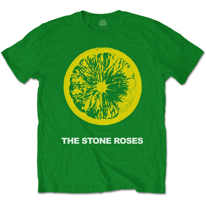 The Stone Roses Lemon & Logo Green Large Unisex T-Shirt
