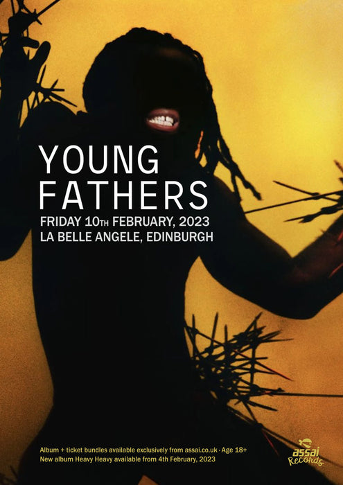 YOUNG FATHERS 'HEAVY HEAVY' Album + La Belle Angele EDINBURGH Ticket Bundle 10th February 2023