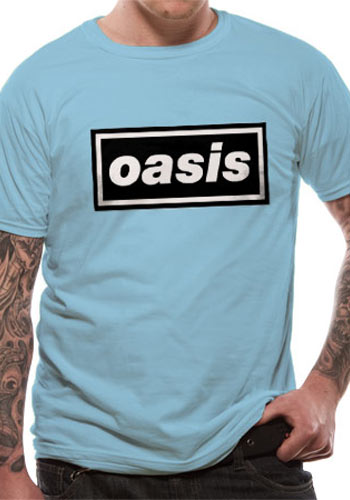 OASIS Definitely Maybe MENS Blue SMALL T-Shirt NEW