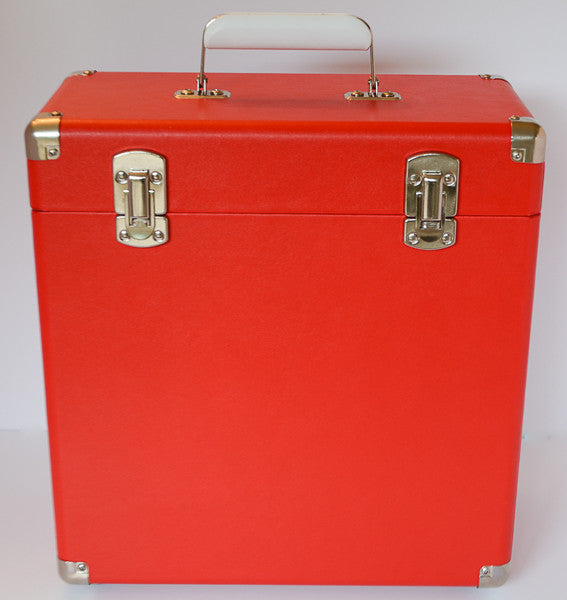 ASSAI VINYL LP RECORD RED STORAGE CARRY CASE BOX WITH HANDLE 12" LP