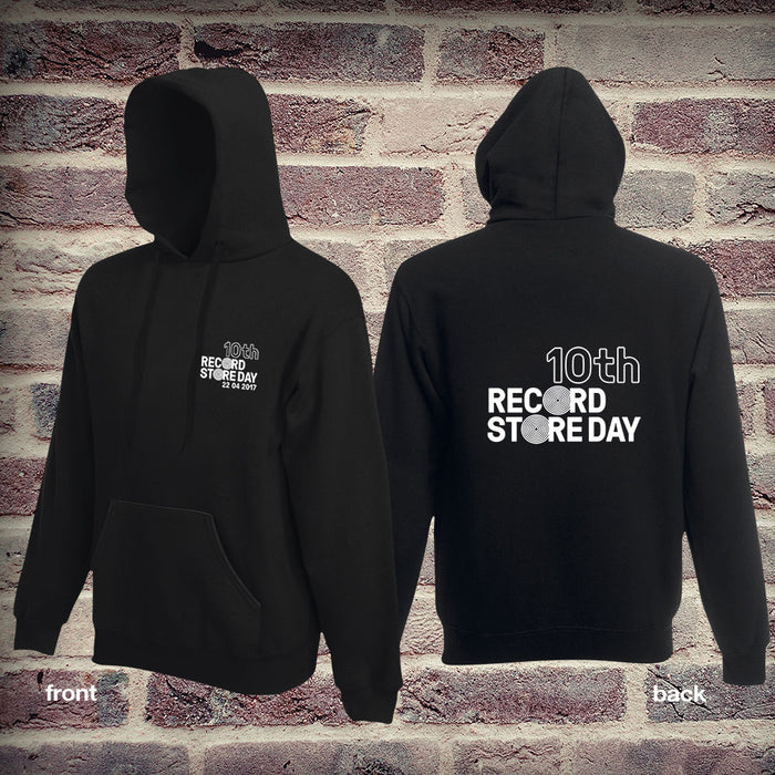 RSD 2017 10th Anniversary Record Store Day HOODIE Unisex Black SIZE MEDIUM NEW