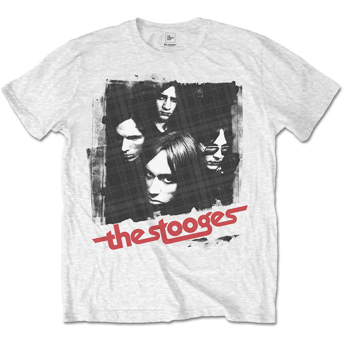 Iggy Pop & The Stooges Four Faces White Large Unisex T-Shirt
