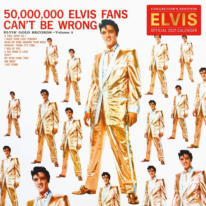 Elvis Presley Official 2021 Square Calendar