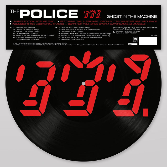 The Police Ghost In The Machine Vinyl LP Picture Disc 2022