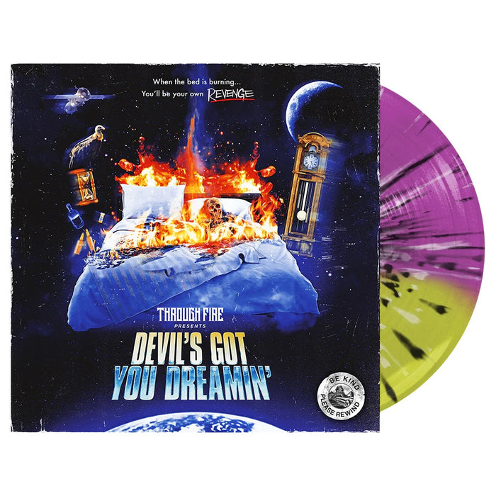 Through Fire Devil's Got You Dreamin' Vinyl LP Yellow & Neon Violet Spilt with Black & White 2023