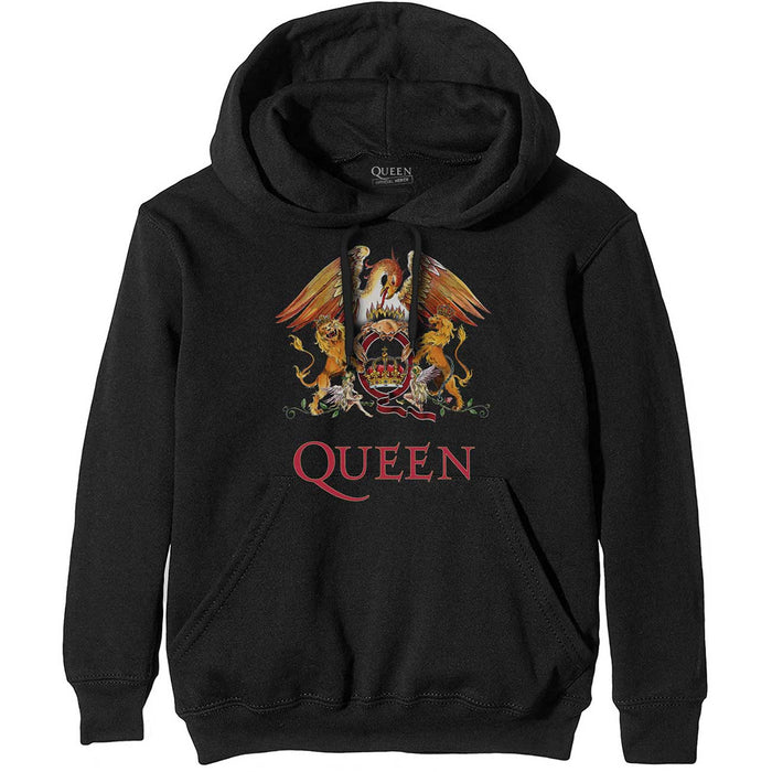 Queen Classic Crest Black Large Unisex Hoodie