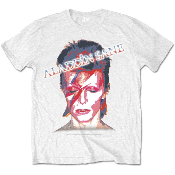 David Bowie Aladdin Sane White X-Large Unisex T-Shirt