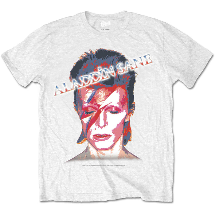 David Bowie Aladdin Sane White Large Unisex T-Shirt