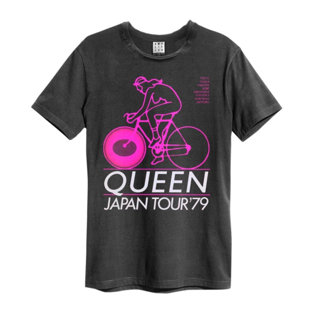 Queen Japan Tour 79 Amplified Charcoal Large Unisex T-Shirt