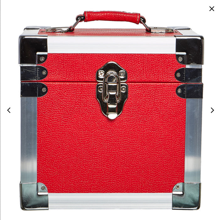 7" Vinyl Record Storage Carry Case Red