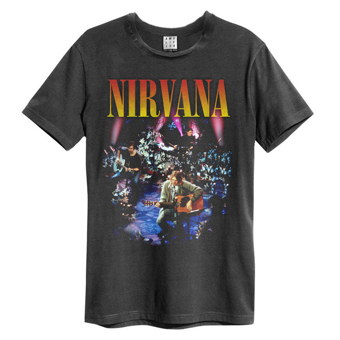 Nirvana Live In New York Amplified Charcoal Small Unisex T-Shirt