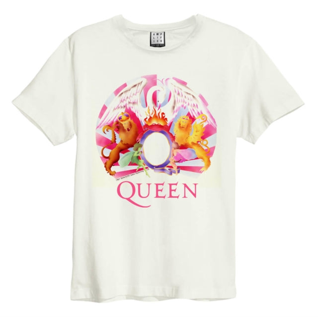 Queen Night At The Opera Crest Amplified Vintage White XL Unisex T-Shirt