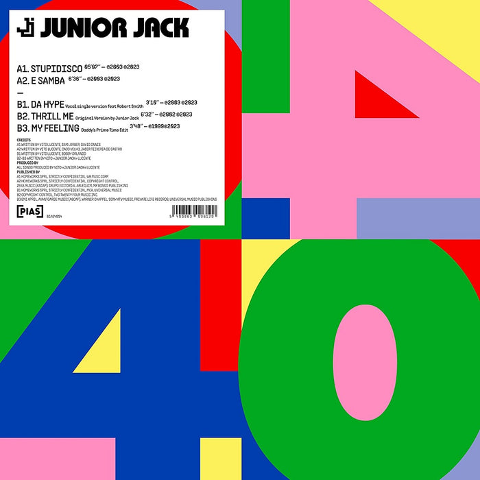 Junior Jack [PIAS] 40 12" Vinyl EP 2023