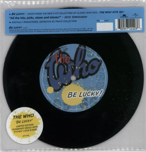 The Who Be Lucky Vinyl 7" Single 2014