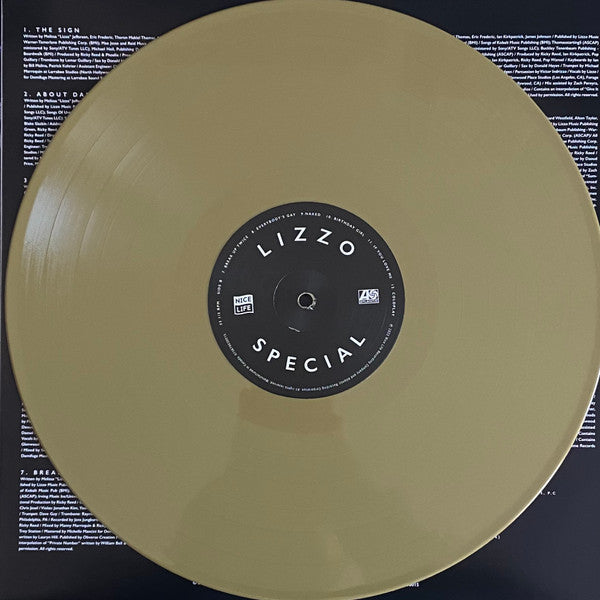Lizzo Special Vinyl LP Gold Colour 2022 — Assai Records