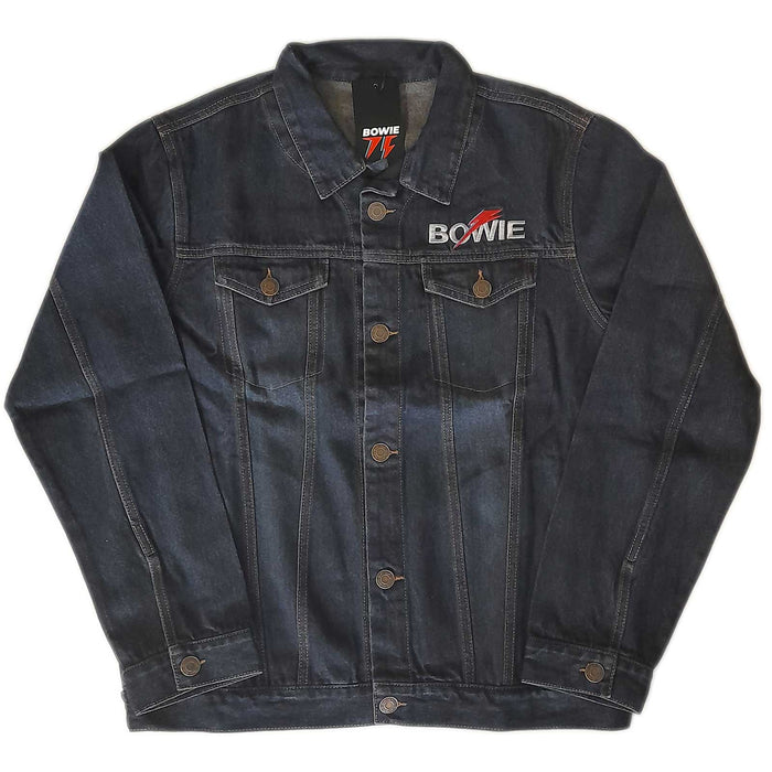 David Bowie Medium Unisex Blue Denim Jacket