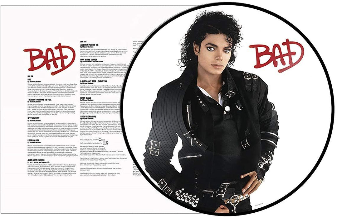 Michael Jackson Bad Vinyl LP Picture Disc 2018