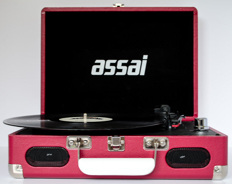 ASSAI Classic Red Record Player Retro Vinyl Turntable