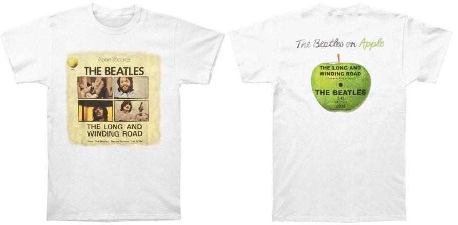 The Beatles Long & Winding Road White Medium Mens T-Shirt