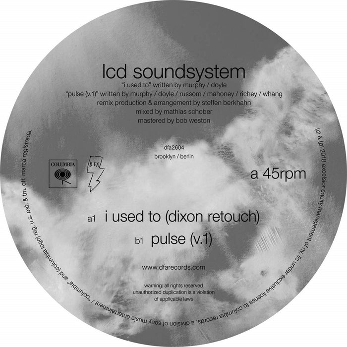 LCD Soundsystem I Used To Vinyl 12" Single 2018