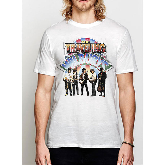 Traveling Wilburys Band Photo White Large Unisex T-Shirt